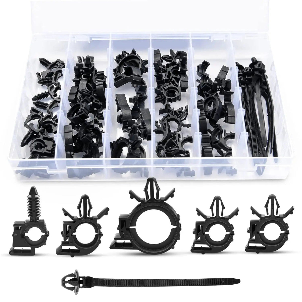 60 Pcs Universal Wiring Harness Routing Clip Assortment Kit Nilight