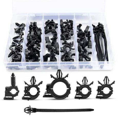 60 Pcs Universal Wiring Harness Routing Clip Assortment Kit Nilight