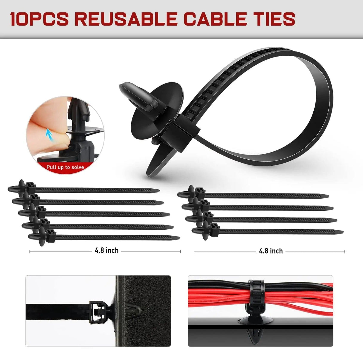 60 Pcs Universal Wiring Harness Routing Clip Assortment Kit Nilight