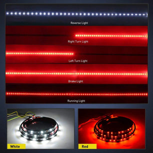 Led light Strip 60” 108Leds Red White LED Tailgate Light Strip