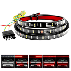 60 Inch 264Leds Red White Double Row LED Tailgate Light Strip