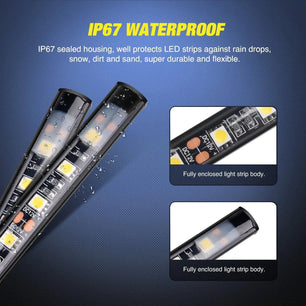 Led light Strip 60” 270Leds LED Bed Light Strip 3PCS