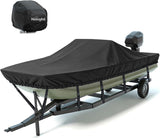 800D Heavy Duty Boat Cover 14ft-16ft | Fits boats with beam width up to 68in (Narrow Jon Boats & Fishing Boats), Marine Grade All-Weather proof Trailerable Cover