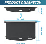 Trunk Cargo Cover Fit for Lincoln Nautilus 2024 2025 2026 | Retractable Security Shade, Includes Trunk Storage