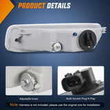 Fog Lights Assembly Compatible with 2003 2004 Toyota Corolla w/H3 12V 55W Bulbs Clear Lens Driver and Passenger Side