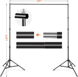 8.5x10ft Green Screen Backdrop Kit with Stand Photography Greenscreen Background Support System with 6x9ft Muslin Chromakey Backdrop and Clamp for Photo Video Studio Portrait Product Shooting