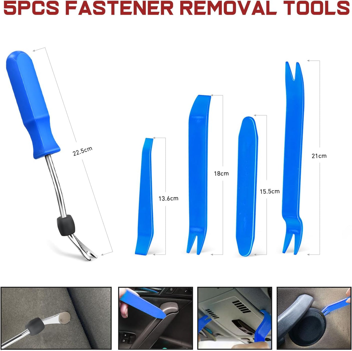 855Pcs Car Push Retainer Clips Auto Fasteners Kit Included 16 Sizes Nylon Bumper Fender Rivets Door Trim Panel Clips with 5 Fasteners Remover 10 Cable Ties for Toyota GM Ford Honda Chevy