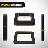 6 Pack-Multiple Size Combination 2Inch Hitch Receiver Silencer Pad Reduce Rattle and Noise Between Receivers and Tow Hitches Fits for 2Inch Trailer Hitch Receiver