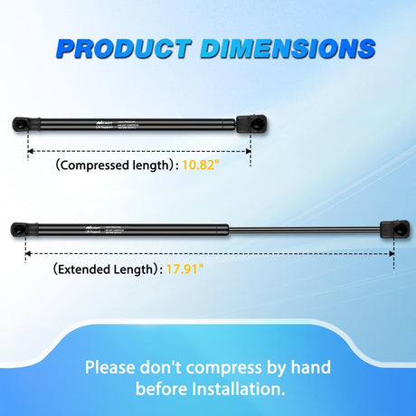 Rear Window Glass Struts 6649 for Honda Pilot 2009-2015, Rear Shocks Gas Struts 18 Inch, 2PCS Set Rod