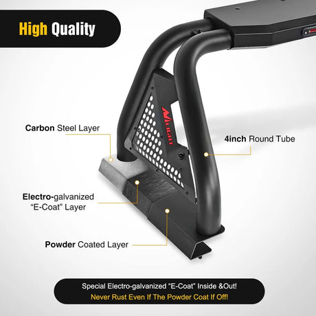 Accessories Truck Bed Chase Rack For 2002-2023 Dodge Ram 2014-2023 Chevrolet Silverado 2015-2023 F150 2014-2023 Tundra Fits Full Size