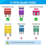 306 Pcs Automotive Blade Fuse Kit Standard Mini Low-Profile Fuse Assortment 2A 5A 7.5A 10A 15A 20A 25A 30A 35A with Fuse Puller and Circuit Tester Replacement for Cars Trucks SUVs RVs