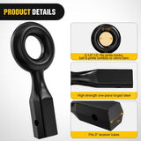 Heavy Duty Forged Receiver Mount Tow Eye 12,000 lb Towing Capacity | Fits 2 Inch Receivers Black Powdercoat Trailers and Towing Accessories