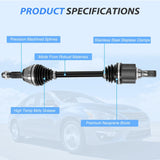 CV Axle Shaft Assembly Compatible with 2007 2008 2009 2010-2012 2013 Nissan Altima 2011-2013 Rogue 2014-2015 Rogue Select 2007-2012 Sentra Half-Shaft Assemblies Replacement Front Driver Side