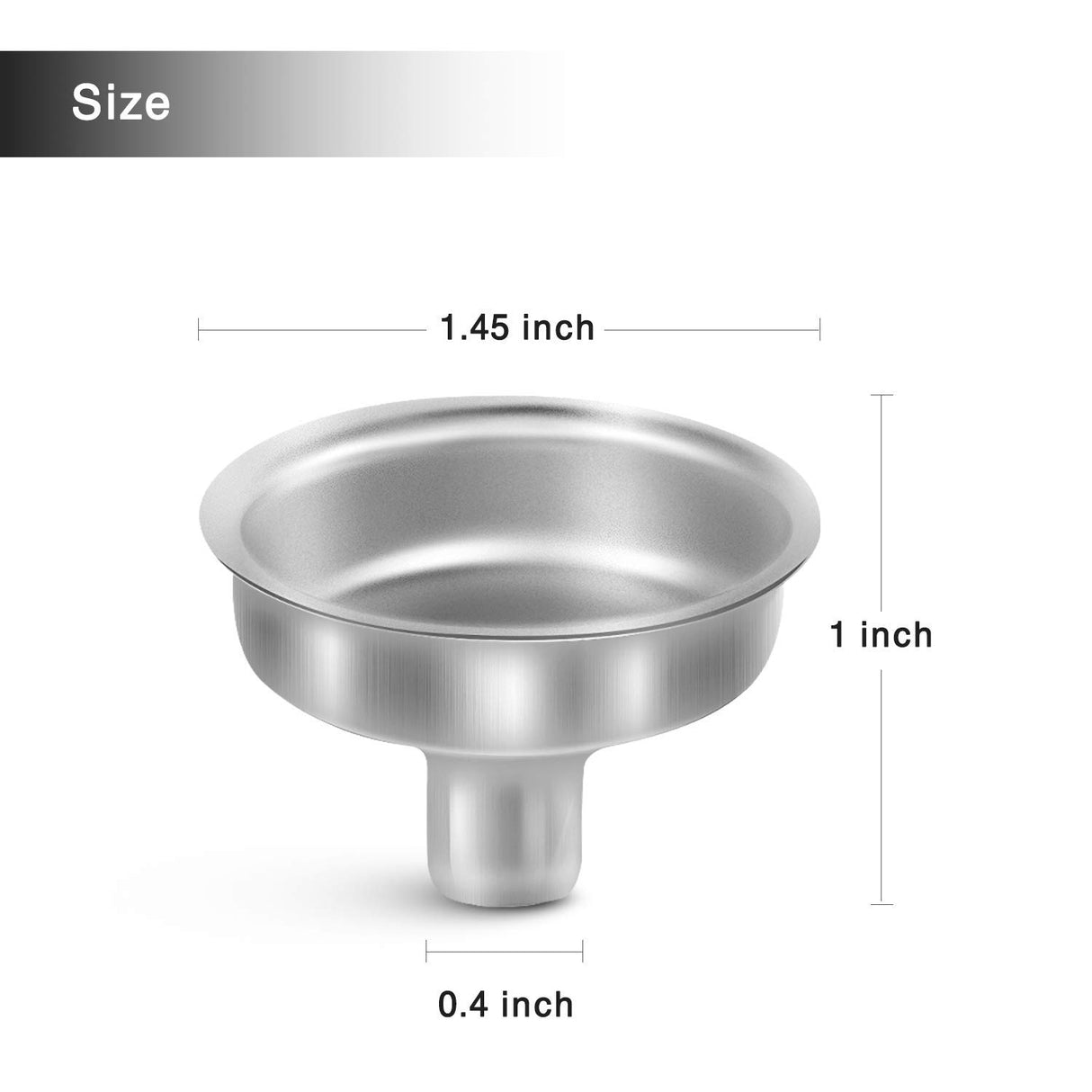 Stainless Steel Mini Funnel for Essential Oil Bottles Flasks 6PCS