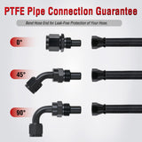 10AN 10FT PTFE Fuel Hose Kit with 8PCS AN10 Fitting&Hose Separator | Fit E85 Nylon Stainless Steel Braided Fuel Hose Universal for Automotive Racing Engines