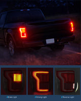 Taillight Assembly Compatible with 2015 2016 2017 Ford F150 F-150 Rear Tail Light with LED and Blind Spot System Lamp Replacement OE Style Radar Module NOT Included Drive Side