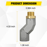 3/4 Inch NPT Fuel Hose Swivel, 360 Rotating Connector for Fuel Transfer Hose Nozzle Pump Diesel Gasoline Kerosene