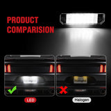License Plate Lights Compatible with 2010 2011 2012 2013 2014 Ford Mustang 2008 2009 Ford Mercury Sable 2014 2015 Ford Edge 2010-2018 Ford Taurus with Black housing 6000K White 2PCS Pack