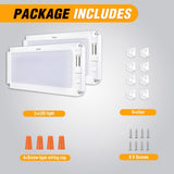 LED Interior Light 2PCS 12.5 Inch Dimmable Ceiling Lights | Three Color Dimmable Lighting with Memory Function 96 LEDs and 12V-30V Compatibility for RV Enclosed Cargo Trailer Boat Van