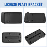 Rear License Plate Frame Holder Bracket for 1997 1998 1999 2000 2001 2002 2003 2004 2005 2006 Jeep Wrangler TJ Accessories Replace #55174994 Plastic License Plate Mounting Black
