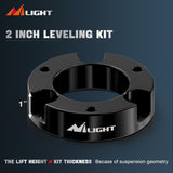 2 Inch Tundra Leveling Lift Kit for 4x4 4x2 2007-2022 TUNDRA 2WD 4WD Front Raise Suspension Strut Spacers Nilight