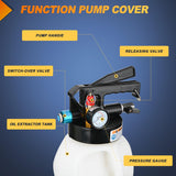 Transmission Fluid Pump Kit 10L Automotive Pneumatic Oil Fluid Extractor ATF Refill Dispenser Transfer Pump with 15 ATF Filler Adapters 2.6 Gal 2 Way Vacuum Fluid Evacuator Oil Change Tool Set