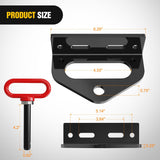 Universal Heavy Duty Zero Turn Mower Trailer Hitch Kit Strong Neodymium Magnetic Pin with 4 Bolts 1/2'' R-Clip Combo Pack Red & Black 6mm Thick