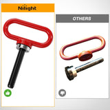 1/2 Inch Diameter Heavy Duty Ultra Strong Neodymium Magnet Trailer Hitch Pin Red for Lawn Mower, Tractor, Towing Cargo, ATV Trailer