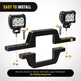 2.5 inch Towing Hitch Mount Bracket for Truck Trailer RV SUV Pick Up fit Dual LED Work Light Reverse Rear Back Up Off Road Lights(Towing Hitch Mount Bracket) Without Light