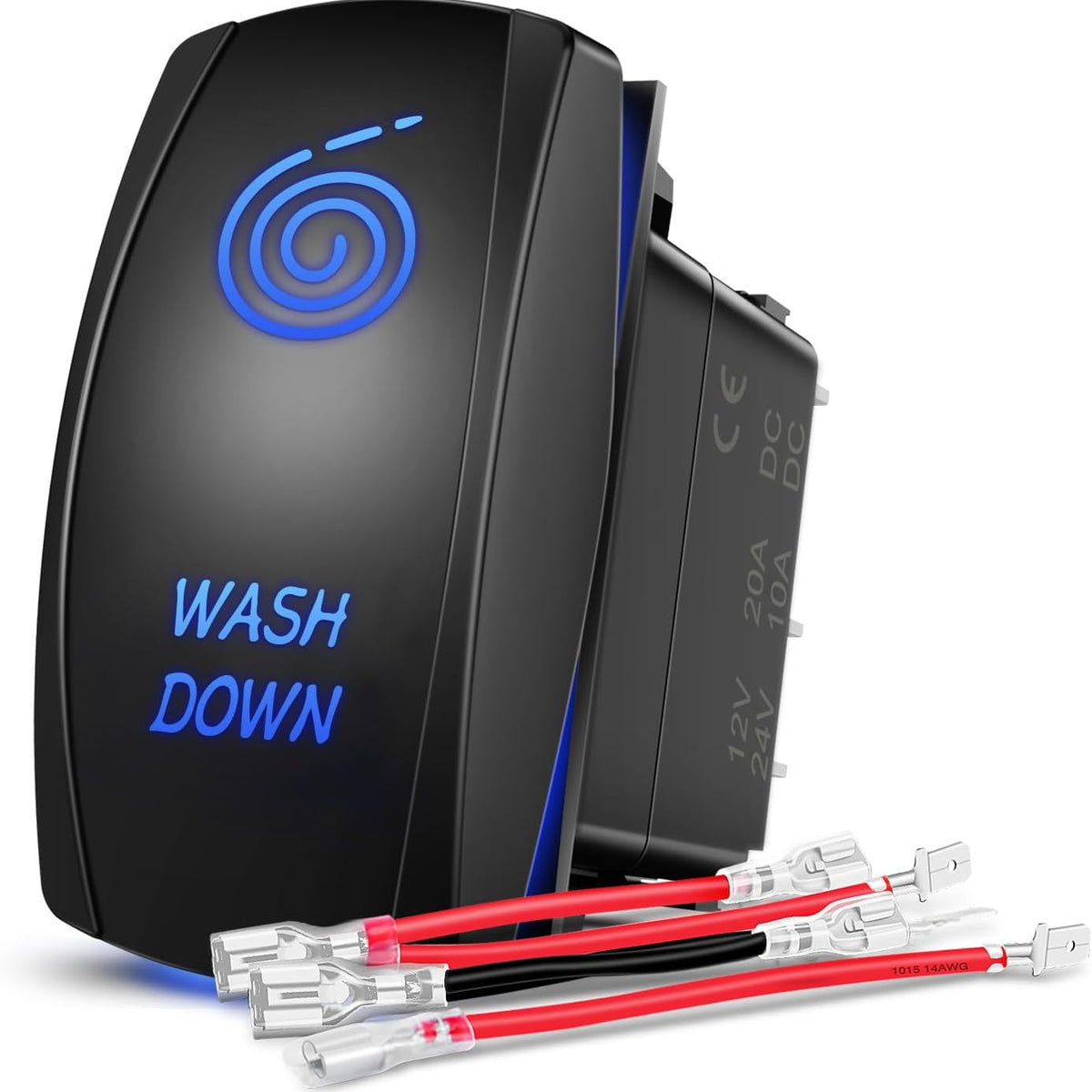 Wash Down Rocker Switch Led Light Bar 5 Pin Laser On Off SPST Switches ...