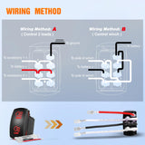 High Low Beam Headlights Rocker Switch Toggle On/Off/On DPDT 7Pin 12V 24V High/Low Jumper Wires for Cars Trucks Caravans Trailer Tractor RV SUV ATV UTV,2 Years Warranty