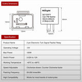 4PCS Flasher Relay Adjustable 2 Pin Electronic Blinker Relay 12V Fixes Motorcycle Turn Signal and Hazard Warn Hyper Blink Flash or No Flash for LED and Halogen Bulbs
