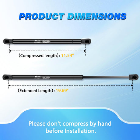 Rear Window Glass Struts 6157 for Chevrolet Suburban Tahoe GMC Yukon Cadillac Escalade 2007-2014, Rear Shocks Gas Struts 20 Inch, 2PCS Set Rod