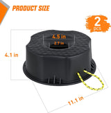 Trailer Jack Block RV Camper Stabilizer Leveling Blocks 10000lb 2PC | Heavy Duty RV Leveling Block for Travel Trailer with Bag, Universal Fit for Tongue Jack Post Foot 5th Wheels, Black