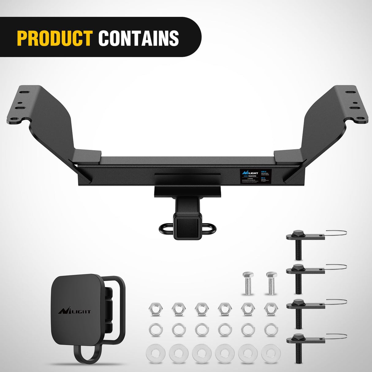 Class 3 Trailer Hitch Compatible with 2018-2026 Chevrolet Chevy Equinox (Excl.Diesel) 2018-2026 GMC Terrain (Excl.Diesel) 2 Inch Hitch Receiver fit Ball Mount Cargo Carrier Bike Rack Tow Hook
