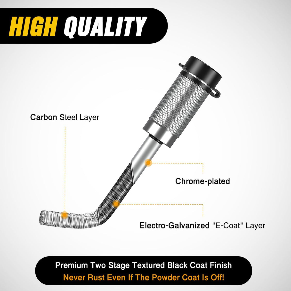 Trailer Hitch Lock Pin 1/2 Inch & 5/8 Inch Locking Receiver Hitch Pin Keyed Unique Weatherproof Anti-Theft Lockable Fits 2 Inch 2-1/2 Inch & 1-1/4 InchReceiver Tow Truck Boat Bike Truck Silver