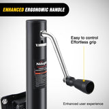 Trailer Jack with Wheel 1500 LBS 12 Inch Vertical Travel Swivel Bolt-on Heavy Duty Trailer Tongue Jacks Wheel Alloy Steel Utility Boat Trailers Stabilizer Jack Stand for Trailers RV Camper Black