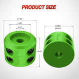 Winch Stopper for ATV UTV Truck SUV Winch Cable Hook Rubber Stopper 2 Pack Protect Towing Hook Synthetic Rope Winch Accessories Rope Line Saver with Stainless Steel Screws Allen Wrenc, Green