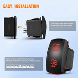 High Low Beam Headlights Rocker Switch Toggle On/Off/On DPDT 7Pin 12V 24V High/Low Jumper Wires for Cars Trucks Caravans Trailer Tractor RV SUV ATV UTV,2 Years Warranty