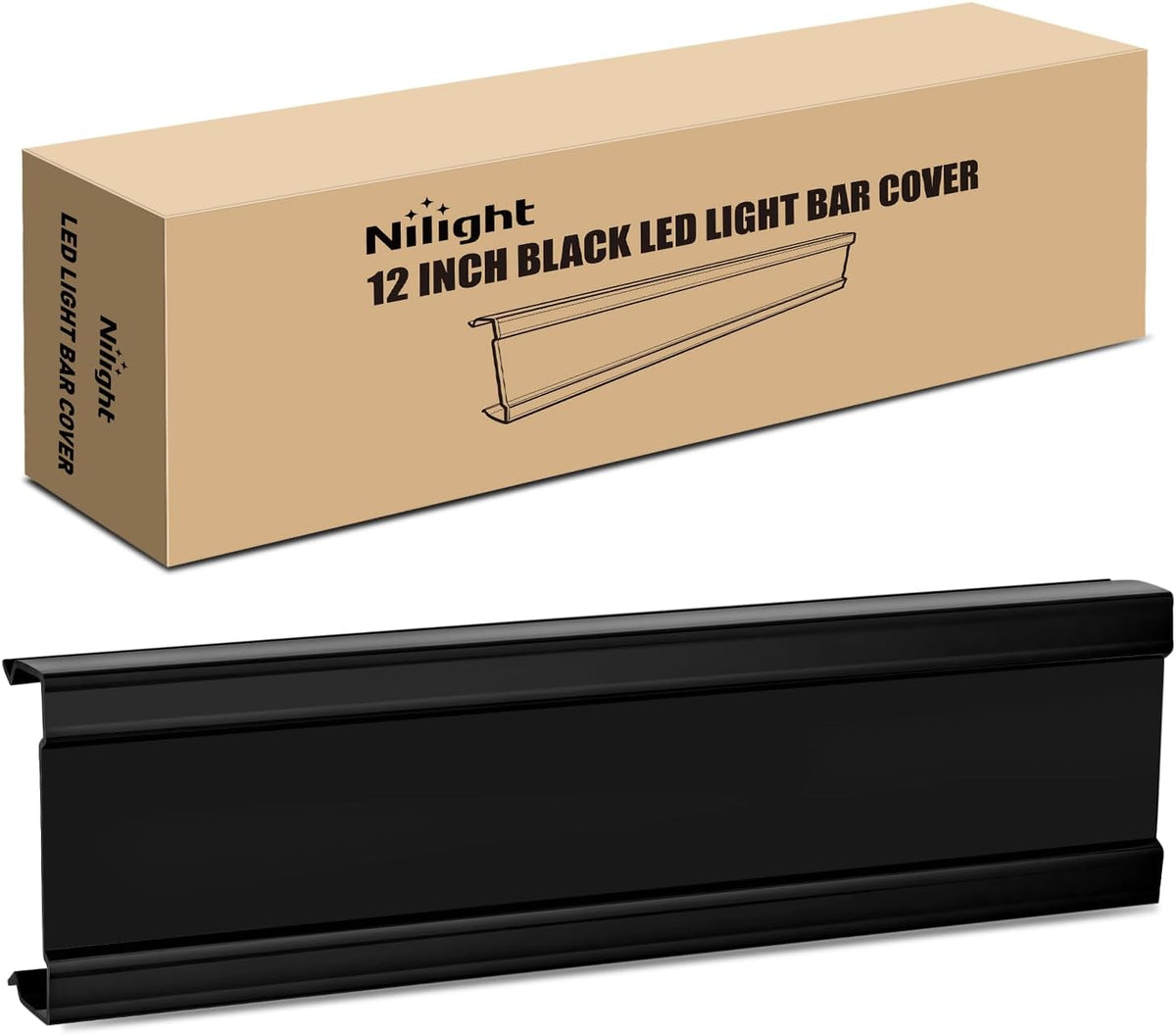 13.5 Inch Spot Flood Combo LED Light Bar Black Cover | Protective Durable Polycarbonate Lens, Waterproof Dustproof Scratch-Proof for Side-Mounted Bumper Off Road Driving Fog Lamp