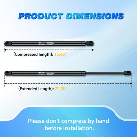 Rear Hatch Struts 6156 for Cadillac Escalade 2007-2014 ESV, Tailgate Lift Supports Rear Door Shocks 23 Inch for Chevy Suburban 1500/2500 Tahoe 2007-2014, GMC Yukon 1500/2500 XL 2007-2014, 2PCS