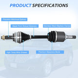 CV Axle Shaft Assembly Compatible with 2007 2008 2009 2010 2011 2012 2013 2014 Ford Edge V6 2007-2015 Lincoln MKX V6 Half-Shaft Assemblies Replacement Front Wheel Driver Side