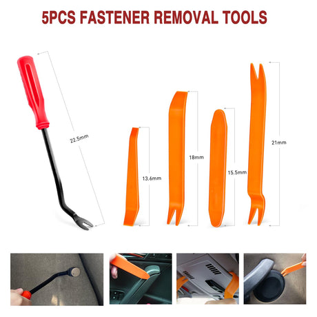 1115Pcs Car Push Retainer Clips Auto Fasteners Kit 32 Most Popular Sizes Nylon Bumper Fender Rivets with 5 Fasteners Remover 10 Cable Ties for Toyota GM Ford Honda Chevy