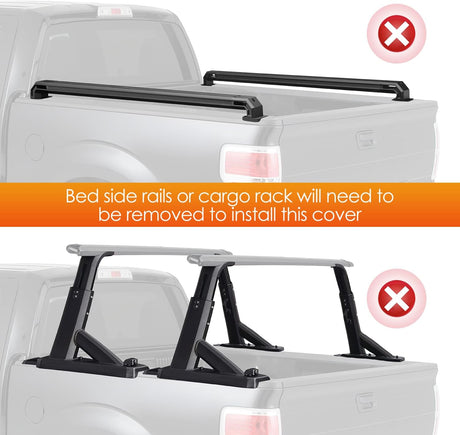 Truck Bed Tonneau Cover Soft Tri-fold Compatible with 1999-2024 Ford F250 F350 Super Duty-6.75ft 2013 2014 2015 2016 2017 2018 2019 2020 2021 2022 2023 2024