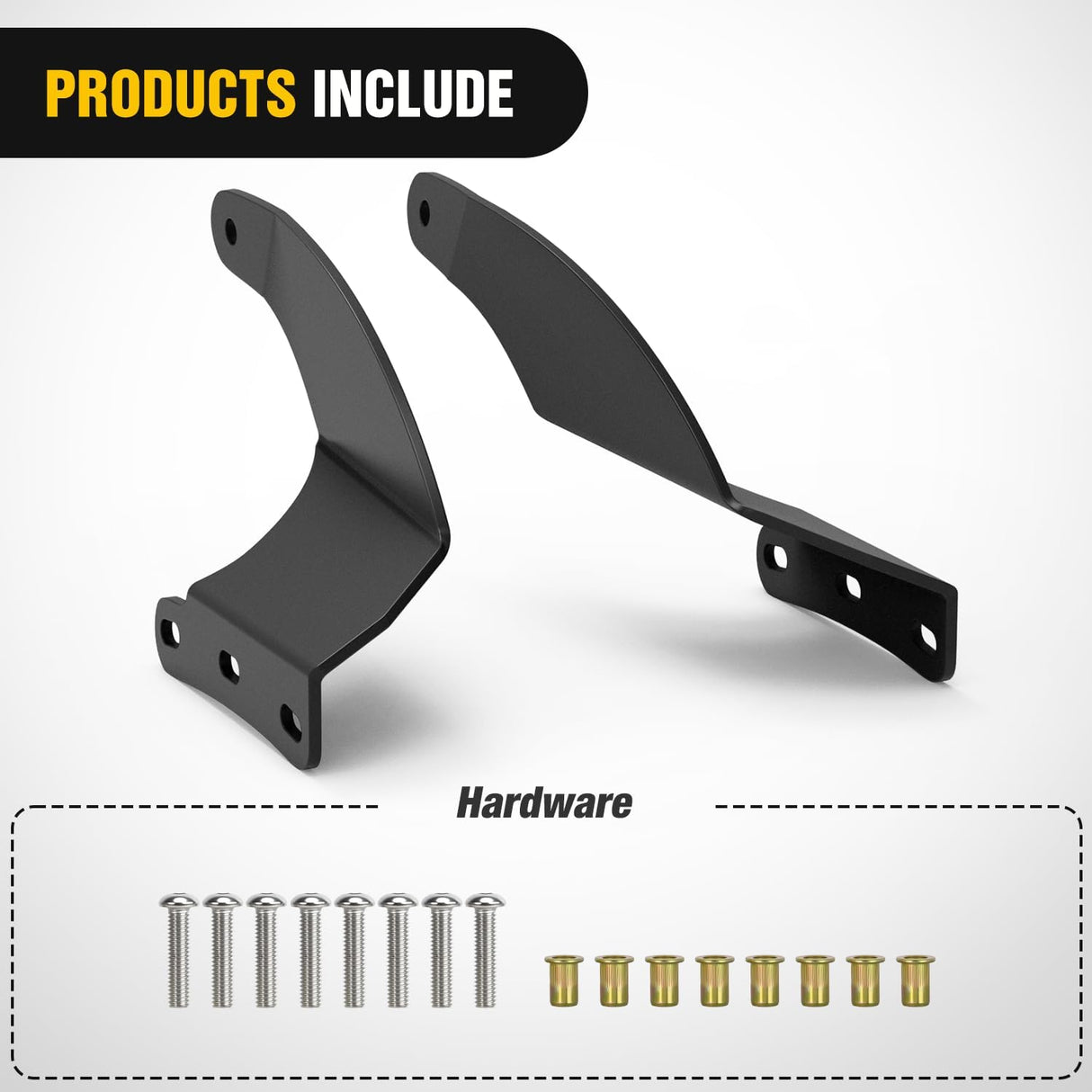 52 inch Curved LED Light Bar Bracket Mounting Upper Windshield Roof Cab Brackets Compatible with 2002-2008 Dodge RAM 1500 and 2003-2009 RAM 2500 3500