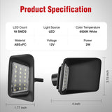 License Plate Lights Compatible with 2004 2005 2006 2007 2008 2009 2010 2011 2012 Chevy Colorado GMC Canyon with Black housing 6000K White 2PCS Pack