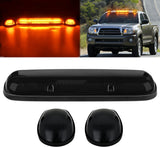 LED Cab Marker Lights 3 PCS Roof Running Light LED Smoke Lens Amber Cab Clearance Light Compatible with 2002-2007 Chevy Silverado GMC Sierra 1500 1500HD 2500 2500HD 3500