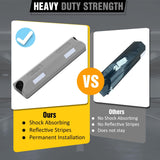 Rubber Parking Curbs 2 Pack - Heavy Duty 22 Inch Garage Wheel Stops Parking aid Block for Driveway & Parking Lot, Gray