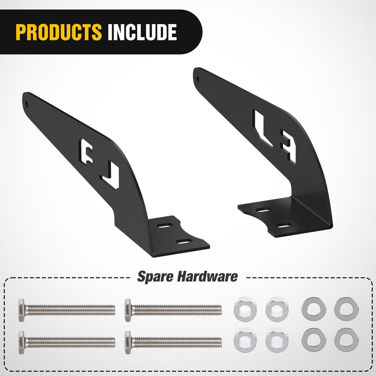 52 inch LED Light Bar Bracket Mounting Upper Windshield Roof Cab Brackets Compatible with Toyota FJ Cruiser with Roof Rack 2007 2008 2009 2010 2011 2012 2013 2014