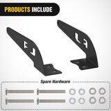 52 inch LED Light Bar Bracket Mounting Upper Windshield Roof Cab Brackets Compatible with Toyota FJ Cruiser with Roof Rack 2007 2008 2009 2010 2011 2012 2013 2014